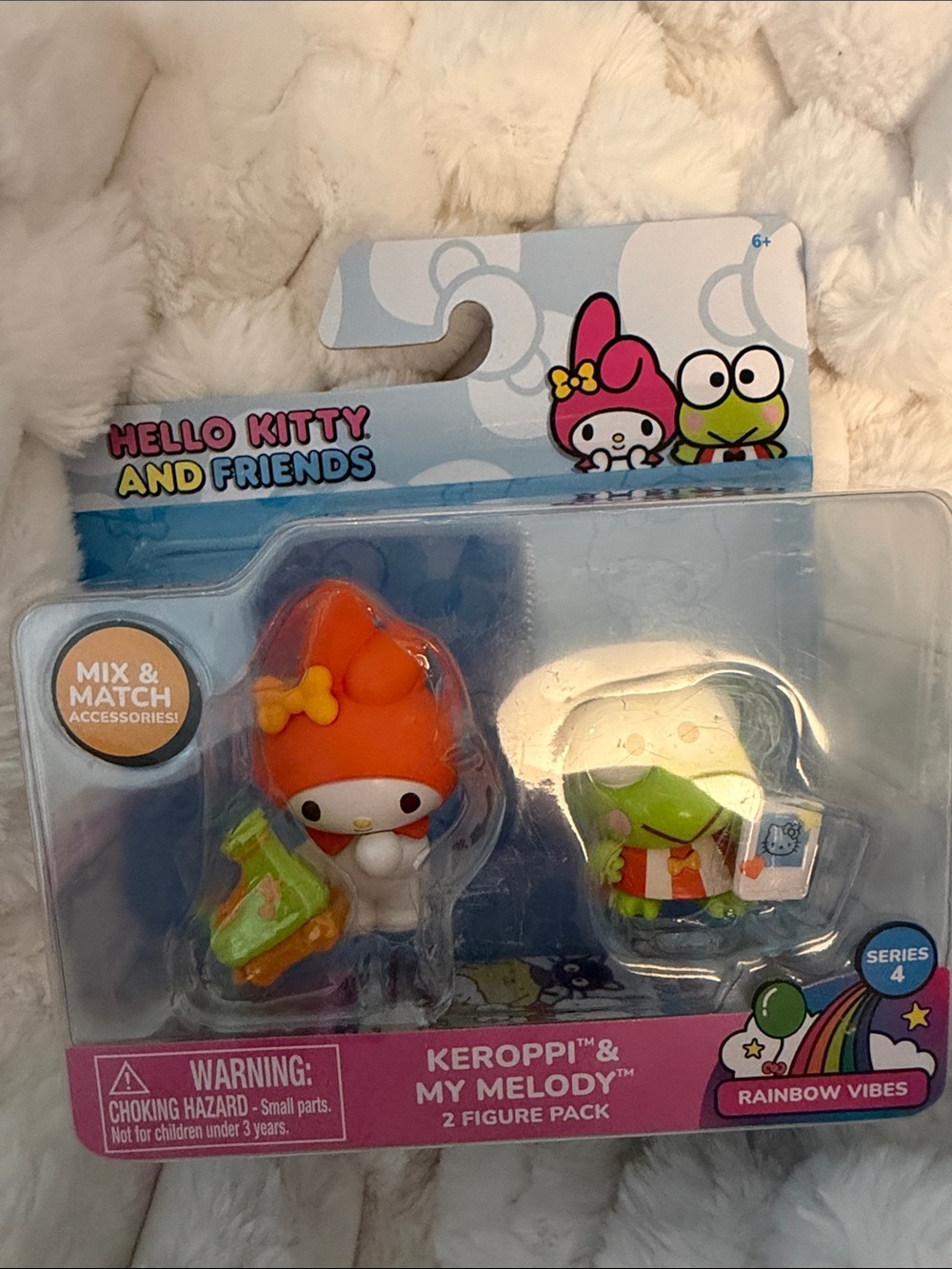 Hello Kitty My Melody & Keroppi Figure Set - Orange & Green
